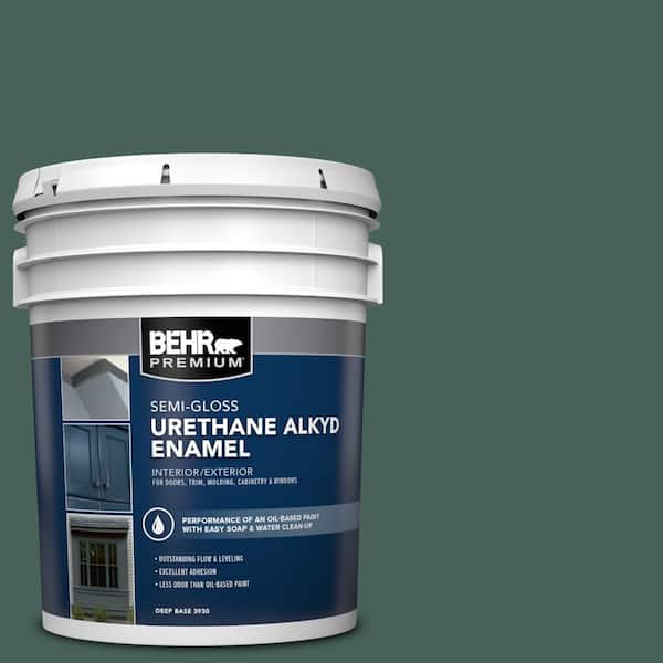 BEHR PREMIUM 5 gal. #T18-20 Equilibrium Urethane Alkyd Semi-Gloss Enamel Interior/Exterior Paint