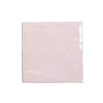 Pink 5.2 in. x 5.2 in. Polished Ceramic Subway Tile (10.76 sq. ft./Case)