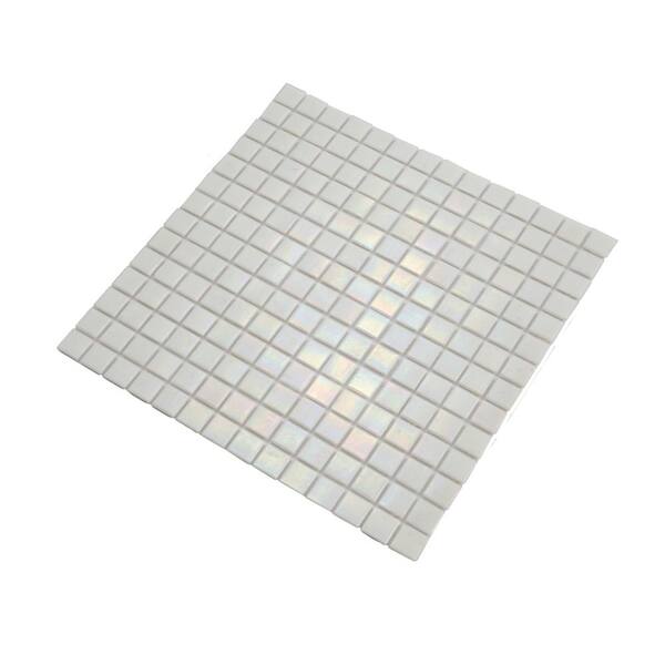 Apollo Tile Nacreous Turquoise Blue 12-in x 12-in Glossy Glass Uniform Squares Floor and Wall Tile (20-sq. ft/ Carton)