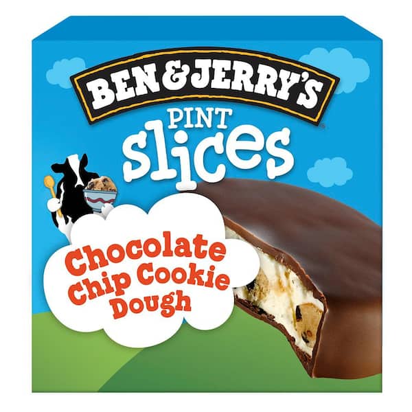 Ben & Jerry's 3 oz. Ice Cream Pint Slice Chocolate Chip Cookie Dough ...
