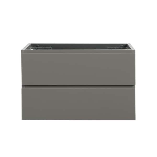 36 in. Bath Vanity Cabinet without Top in Grey Assembled
