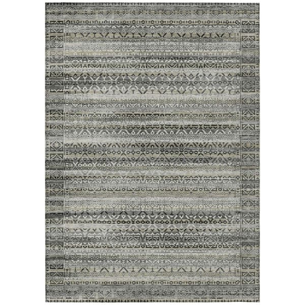 Addison Rugs Chantille Machine Washable Indoor/Outdoor Abstract ACN2101 Pewter 3 ft. x 5 ft. Area Rug