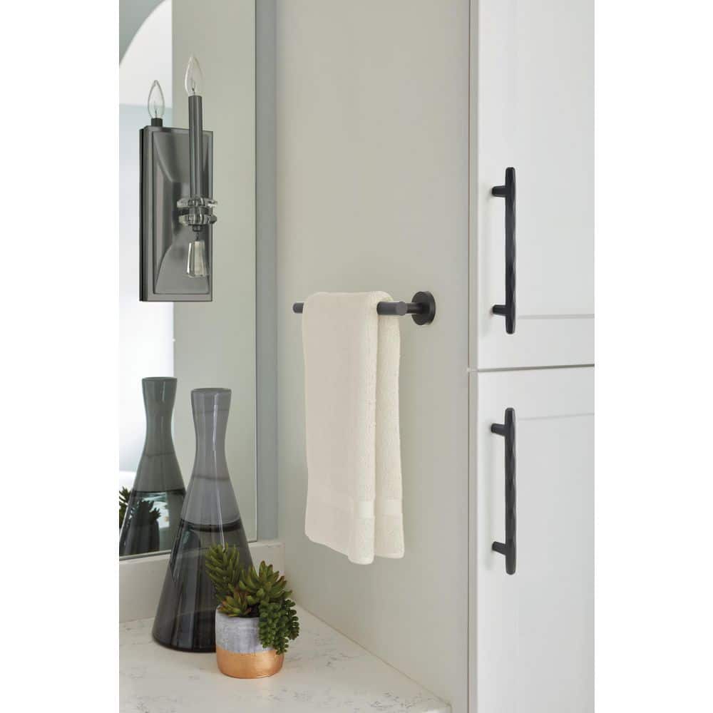Matte Black Wall Mounted Metal Towel Bar