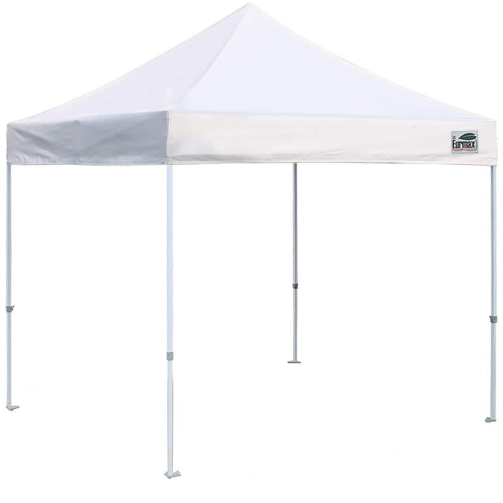 Eurmax Standard 10x10 Easy Pop Up Canopy Tent White With 4-Pack Sand Weight  Bags