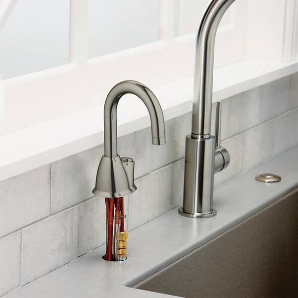 InSinkErator Invite HOT100 Series Instant Hot Water Dispenser with 1-Handle  6.25 in. Faucet in Satin Nickel H-HOT100SN-SS - The Home Depot