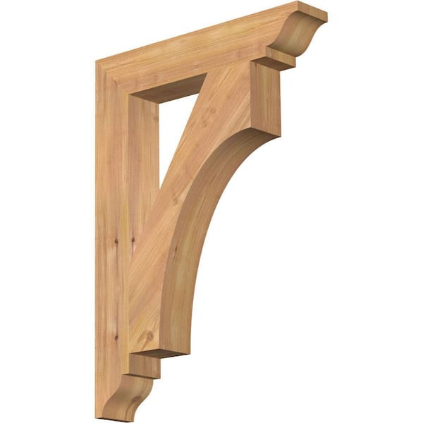 Ekena Millwork 3.5 in. x 28 in. x 20 in. Western Red Cedar Westlake Traditional Smooth Corbel