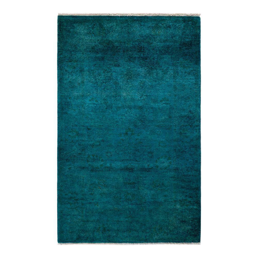 Fine Vibrance Blue 3 ft. x 5 ft. Solid Wool Indoor Area Rug price history on PriceWatchPro