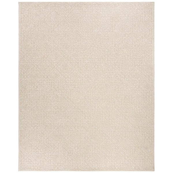 SAFAVIEH Trace Light Beige 4 ft. x 6 ft. Border Area Rug