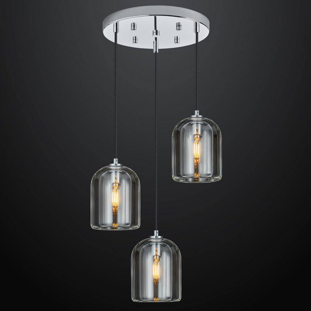 odern Chrome Pendant Lights Kitchen Island Ceiling Chandelier Indoor Crystal Hanging Light （3Light） price history on PriceWatchPro