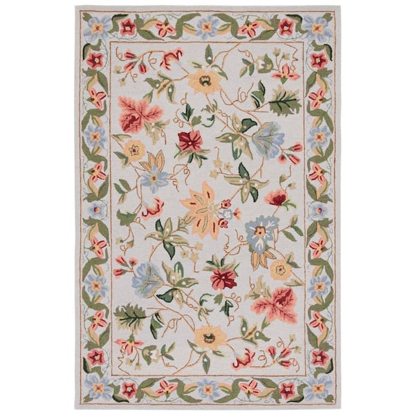 Chelsea 5 ft. x 8 ft. Gray Floral Area Rug
