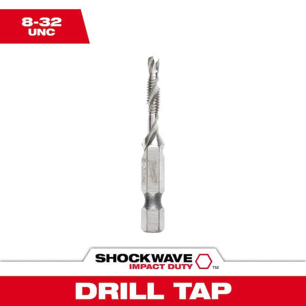 SHOCKWAVE 8-32 UNC Steel Impact Rated Drill Tap Bit