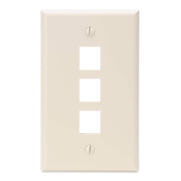 Almond 1-Gang Audio/Video Wall Plate (1-Pack) 41080-3TP