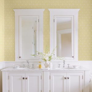 Boxwood Yellow Geometric Paper Strippable Wallpaper (Covers 56.4 sq. ft.)