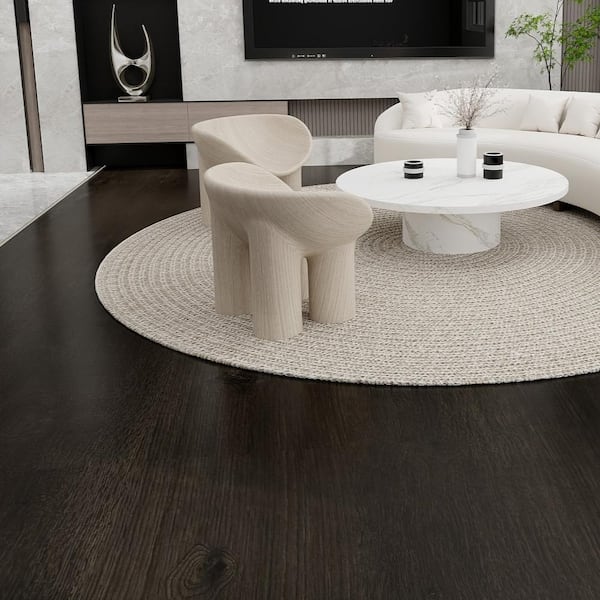 Take Home Sample - 9 in. W x 12 in. L x 8 mm T Noble Black Oak Waterproof Click Lock Luxury Vinyl Plank Flooring