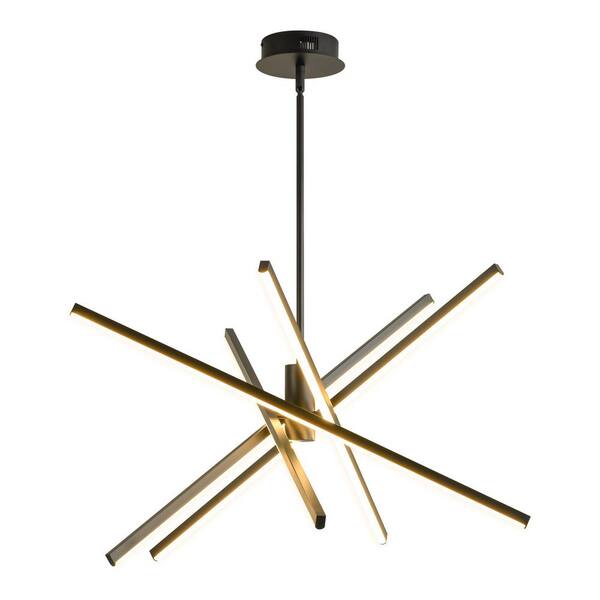 Rennnsan Leo Contemporary Black 5-Light Dimmable Integrated