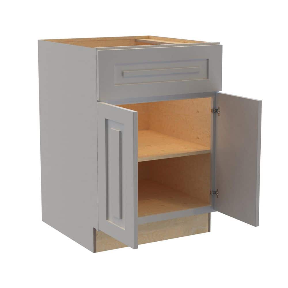 Grayson 27 in. W x 24 in. D x 34.5 in. H Assembled Plywood Base Kitchen Cabinet in Pearl Gray with Soft Close price history on PriceWatchPro