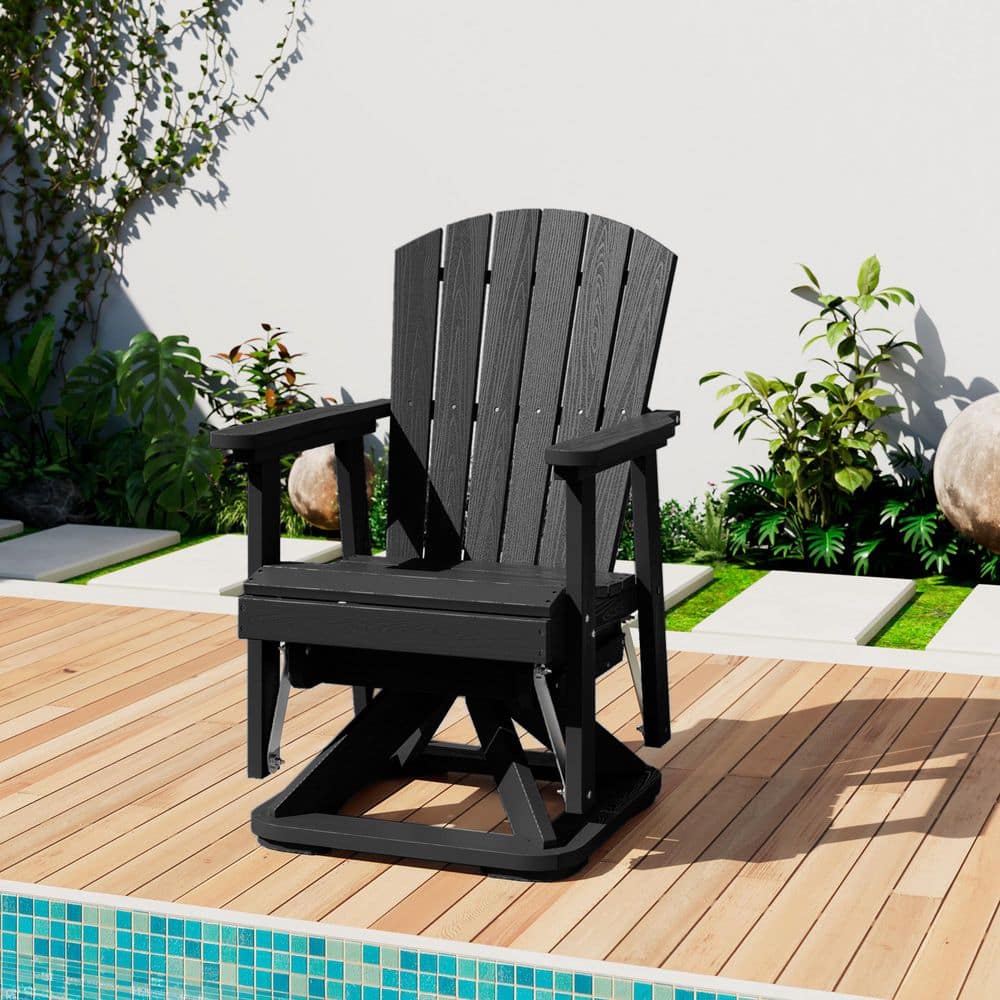 JEAREY Plastic HDPE Resin Rocking Glider Chair Adirondack Swivel