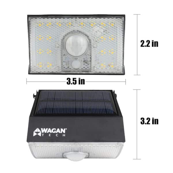 Wagan Tech 1000 Lumens Integrated LED Black Motion Activated Solar