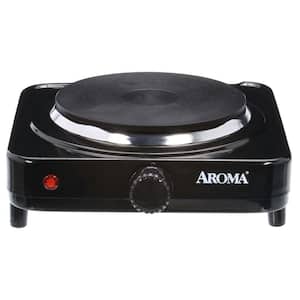 Single Burner 5.8 in. Black Diecast Hot Plate with Temperature Control