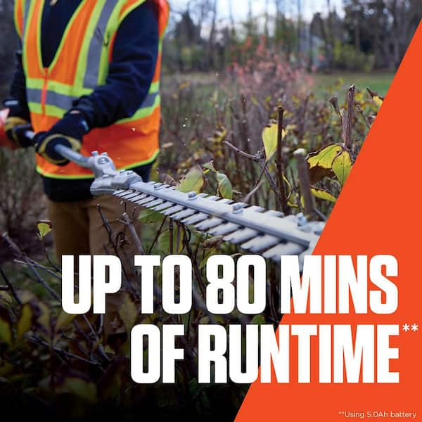 56V 21 in. X Series Double-Sided Reciprocating Pole Hedge Trimmer with 42 in. Shaft and MAXOUT Technology (Tool Only)