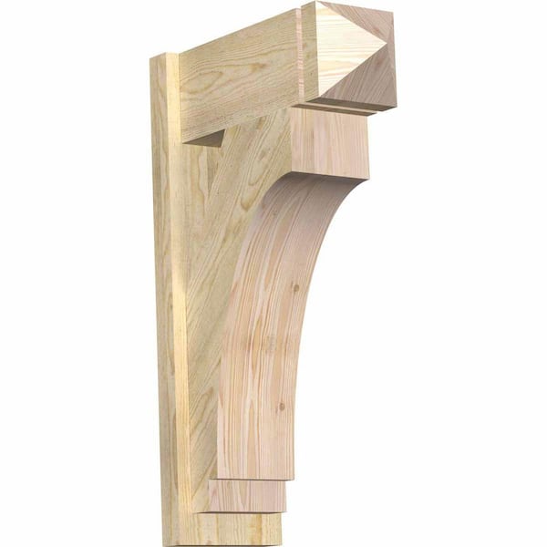 Ekena Millwork 8 in. x 32 in. x 20 in. Imperial Arts and Crafts Rough Sawn Douglas Fir Outlooker
