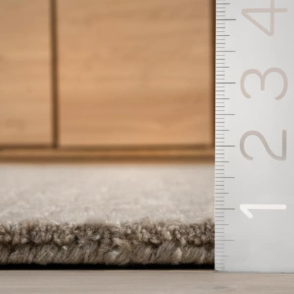 Mozai Fringed Wool-Blend Beige 8 ft. x 10 ft. Indoor/Outdoor Patio Rug