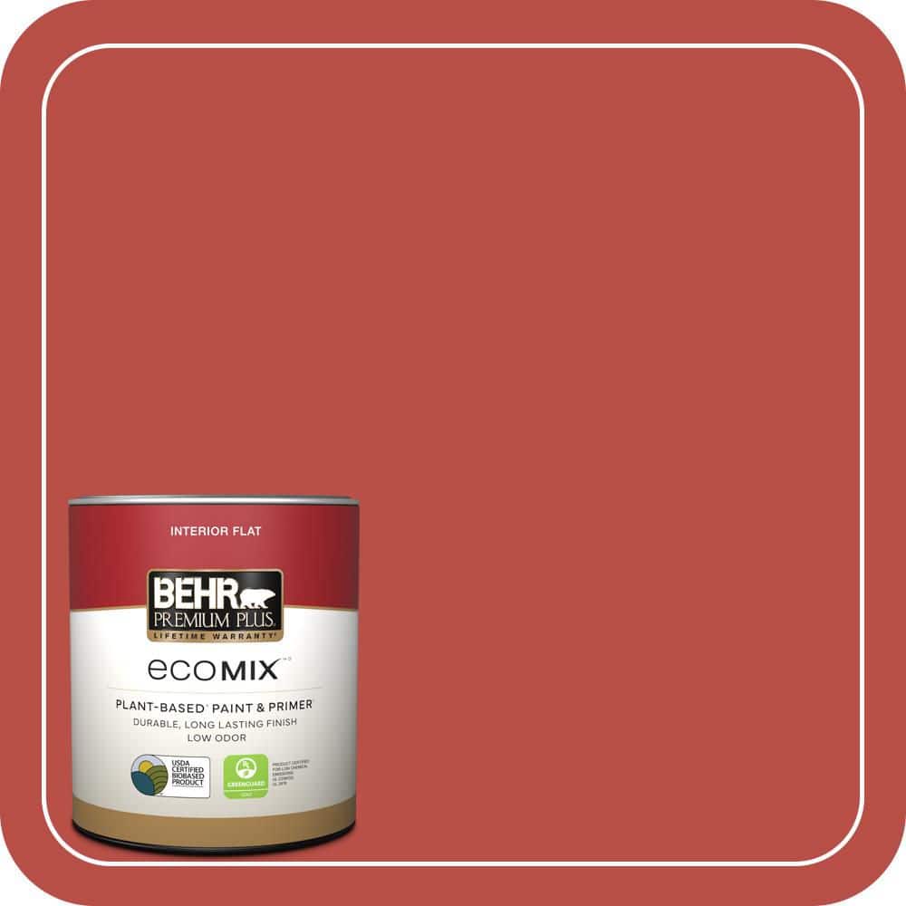 1 qt. Home Decorators #HDC-MD-16 Cherry Red Flat EcoMix Plant-Based Interior Paint & Primer price history on PriceWatchPro