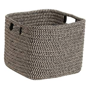 Carter Black 12 in. x 12 in. x 10 in. Square Polypropylene Braided Basket