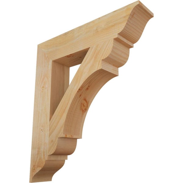 Ekena Millwork 6 in. x 34 in. x 30 in. Douglas Fir Olympic Traditional Rough Sawn Bracket
