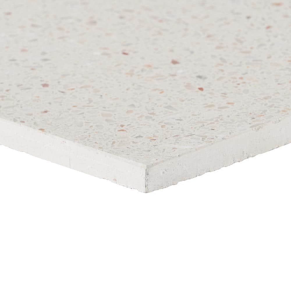 Raleigh Ivory 16x16 Polished Terrazzo Floor and Wall Tile