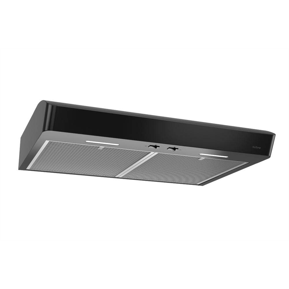 Broan-NuTone Mantra AVSF1 Series 30 in. 375 Max Blower CFM Convertible Under-Cabinet Range Hood with Light in Black
