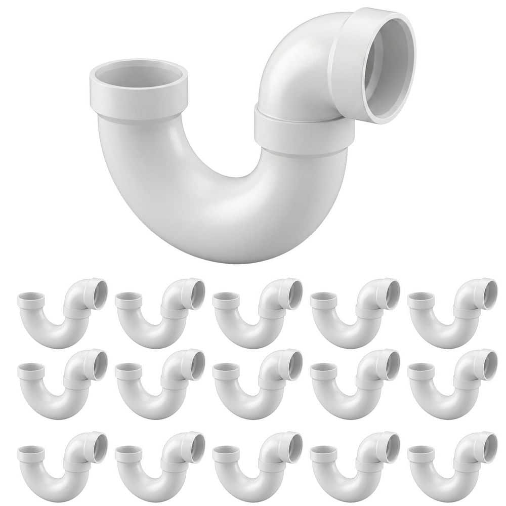 PLUMBFLEX 2 in. PVC DWV P-Trap w/ Solvent Weld Joint H x H, White
