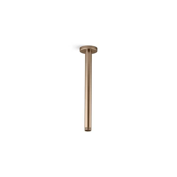 KOHLER 12 in. Ceiling Mount Rainhead Arm and Flange in Vibrant Brushed Bronze