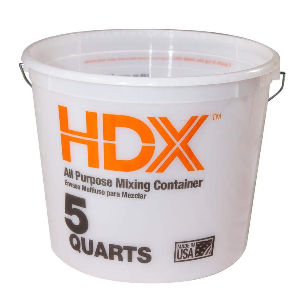 HDX 5 Quart Natural Plastic Paint Bucket RG522HD - The Home Depot