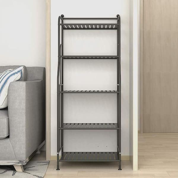 Honey-Can-Do 6-Tier Space-Saving Shelving Tower ,Black