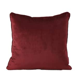Ippolito Berry Solid Polyester 15 in. x 15 in. Throw Pillow