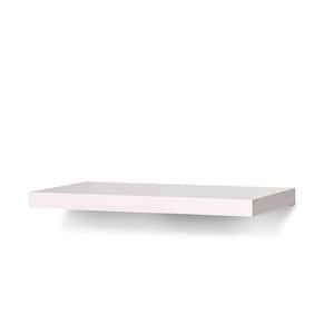 Avalon 10 in. x 24 in. x 1.5 in. White MDF with Veneer Overlay Floating Decorative Wall-Shelf with Bracket