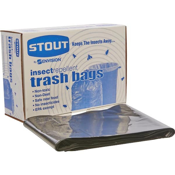 Stout Insect Repellent 55-Gal. Trash Bags, 65 Count