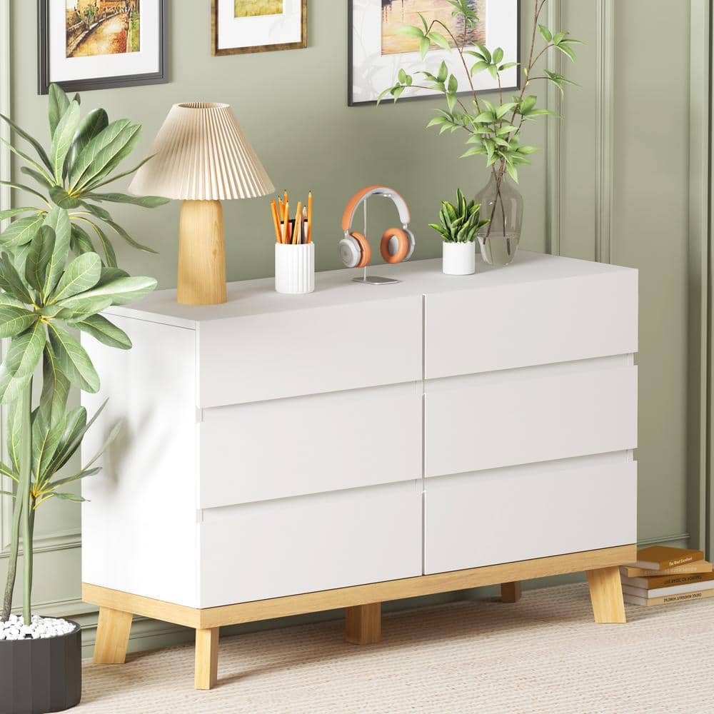 Drawer Storage White Cabinet for Bedroom Living Room Dining Room and Hallwa