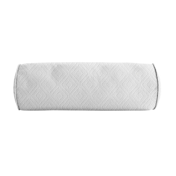 SORRA HOME Sorra Home Sunbrella Retain Snow Rectangle Outdoor Bolster Pillow
