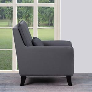 Charlie 28 in. Gray Fabric Arm Chair