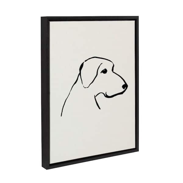 Kate and Laurel Sylvie 1023 Labrador by Teju Reval of SnazzyHues Framed Art Print 18 in. x 24 in.