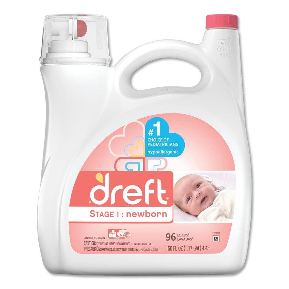 Dreft 150 oz. Baby Powder Bottle Ultra Liquid Laundry Detergent (4