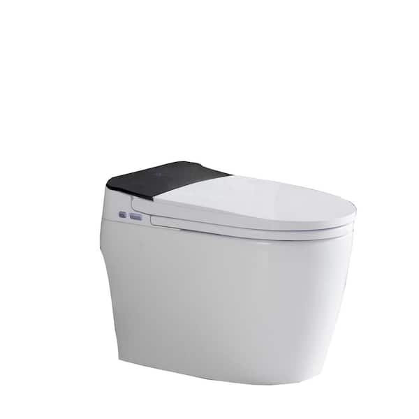 Boosicavelly Elongated Bidet Toilet 1.28 GPF in White with Bidet Built in, Auto Open/Close Seat, Night Light