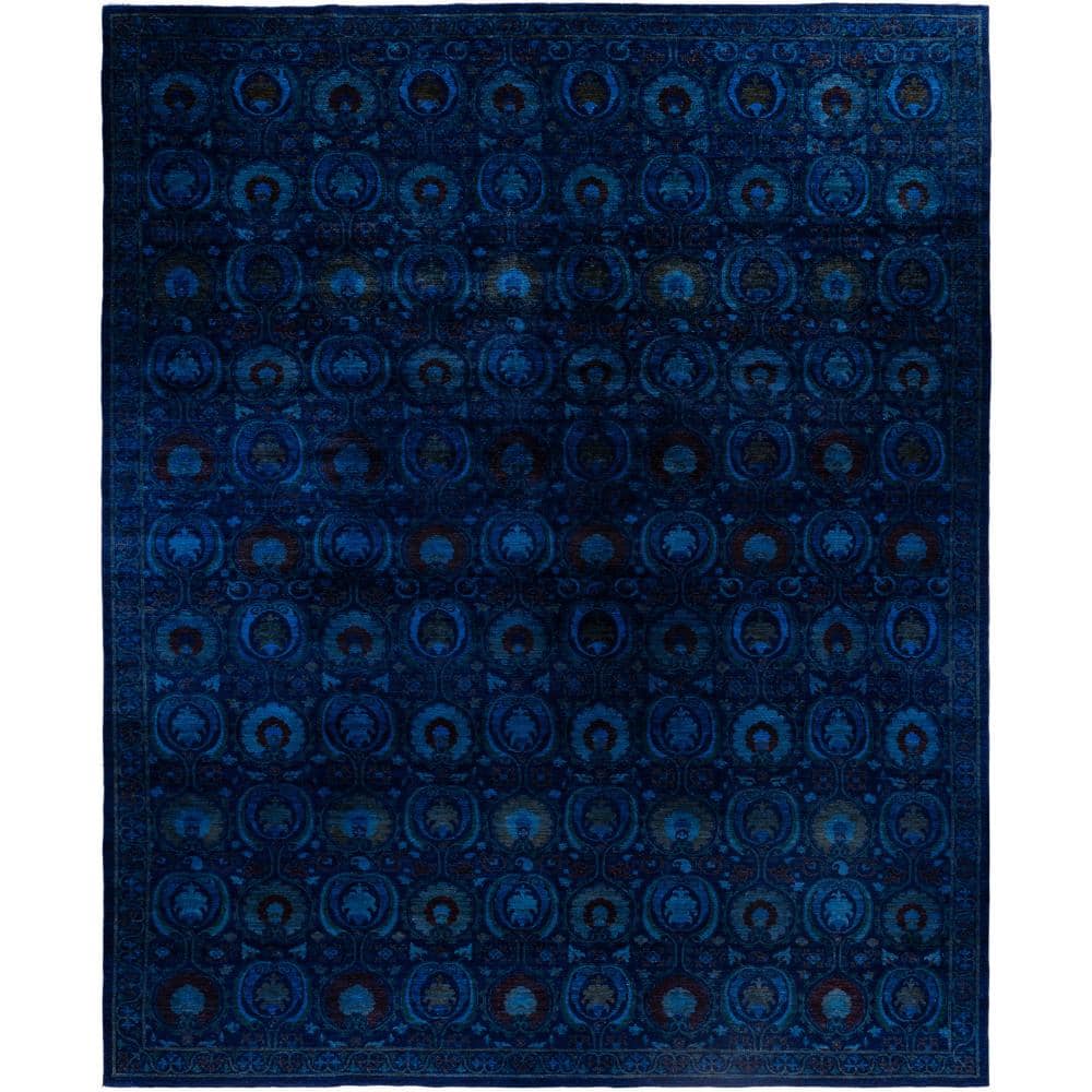 Fine Vibrance Navy 12 X 18 Hand-Knotted Wool Indoor Area Rug price history on PriceWatchPro
