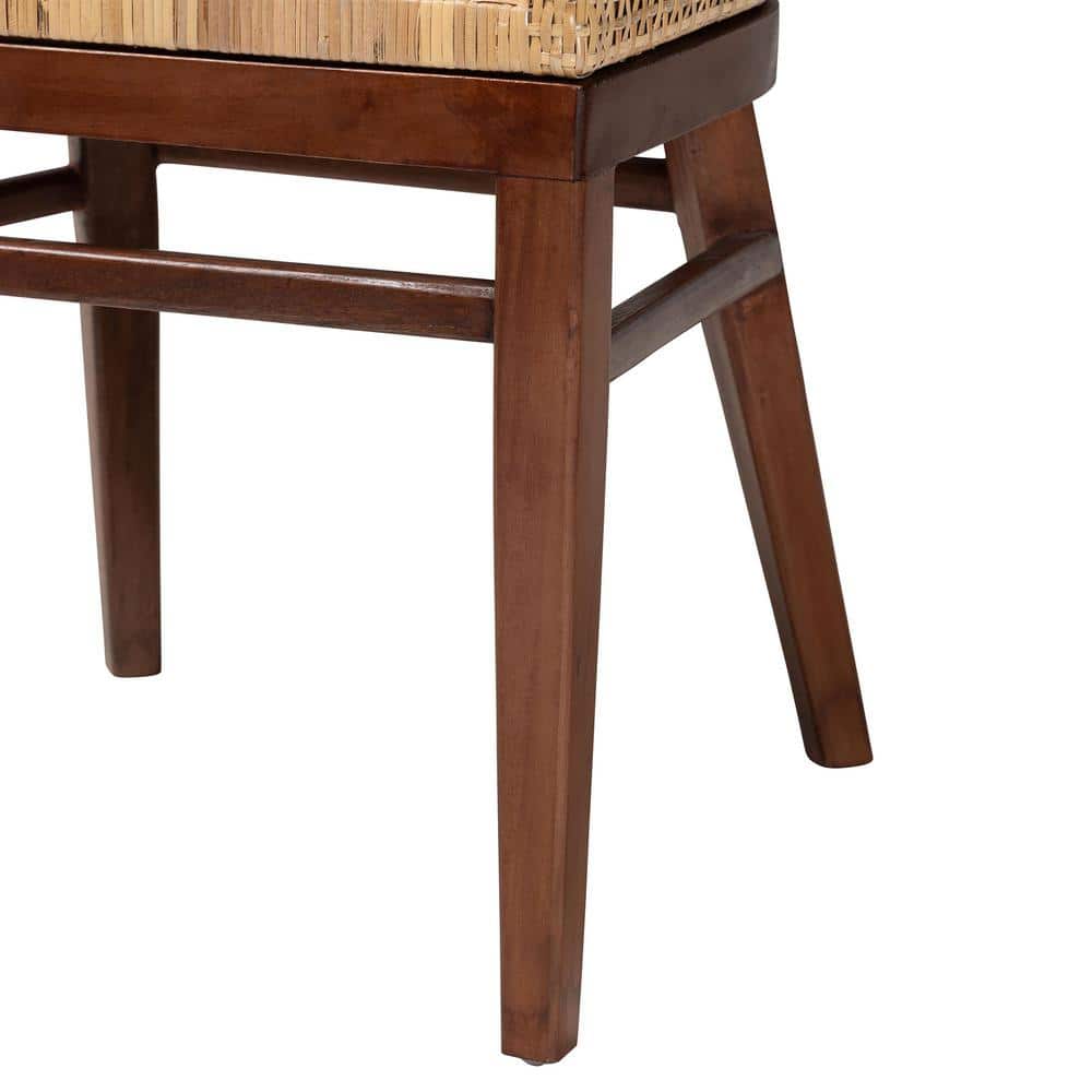 Papua Low Brown Rattan and Cane Arm Chair