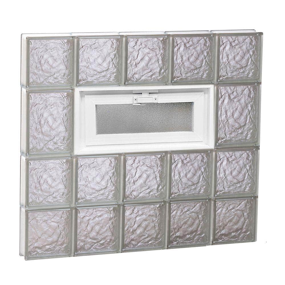 28.75 in. x 25 in. x 3.125 in. Frameless Ice Pattern Vented Glass Block Window price history on PriceWatchPro