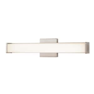 Astrid 24 in. Brushed Nickel 5-CCT LED Bathroom Vanity Light Bar with Frosted Glass