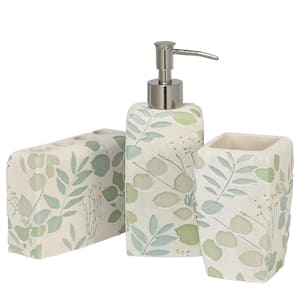 2 x Soap Box Dish Soap Container-Pearl-Surface-holder-Bathroom-Set-Green 