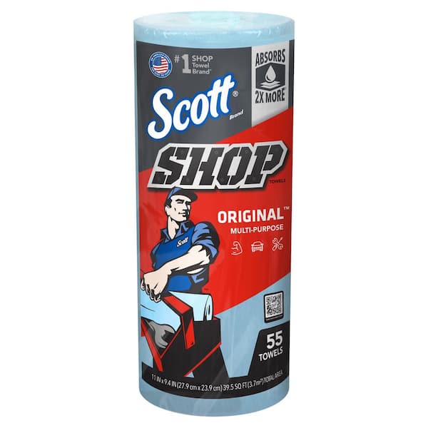 Scott Original Blue Shop Paper Towel Roll, (55 sheets per Roll)